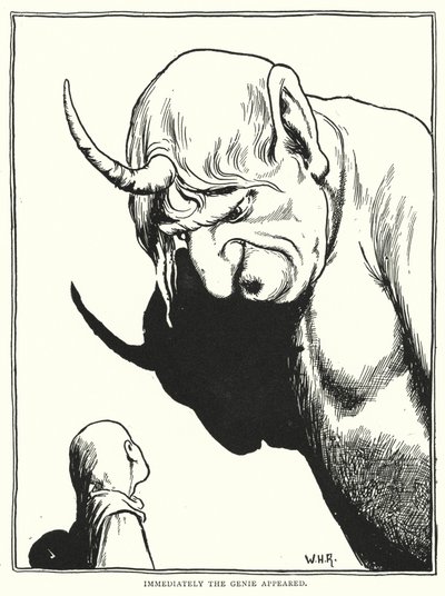 Natychmiast pojawił się dżin (rycina) autorstwa William Heath Robinson