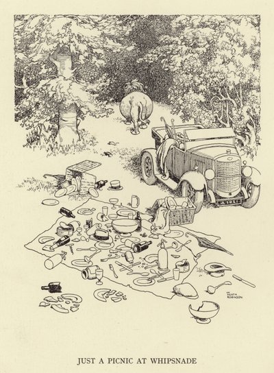 Po prostu piknik w Whipsnade autorstwa William Heath Robinson