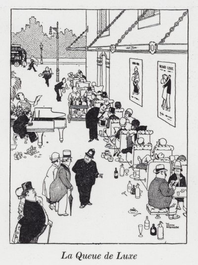 La Queue de Luxe (lito) autorstwa William Heath Robinson