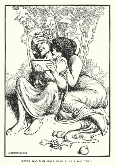 Nigdy człowiek nie był bardziej zadowolony niż ja wtedy (lito) autorstwa William Heath Robinson