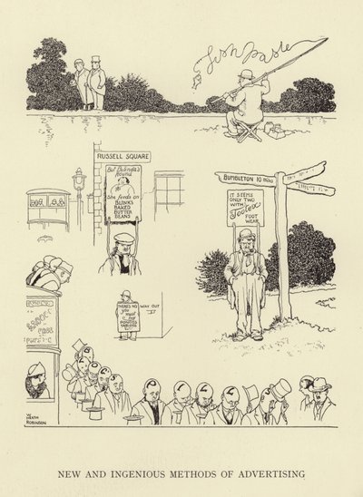 Nowe i pomysłowe metody reklamy autorstwa William Heath Robinson