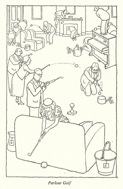 Golf salonowy (kamienny) autorstwa William Heath Robinson
