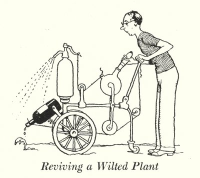Ożywianie zwiędłej rośliny (lito) autorstwa William Heath Robinson