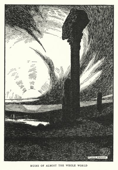 Ruiny prawie całego świata (lito) autorstwa William Heath Robinson