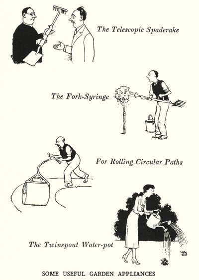 Niektóre przydatne urządzenia ogrodowe (litos) autorstwa William Heath Robinson