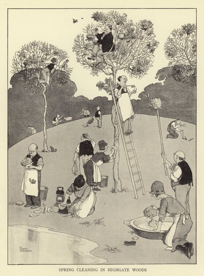 Wiosenne porządki w Highgate woods autorstwa William Heath Robinson