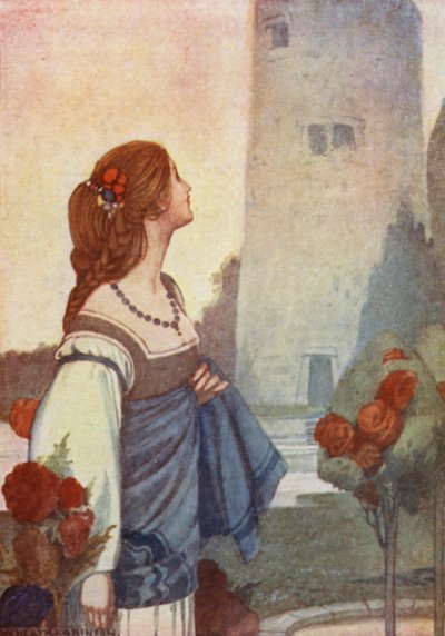 Historie z Chaucer (kolor lito) autorstwa William Heath Robinson