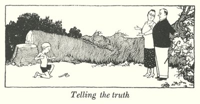 Mówiąc prawdę (lito) autorstwa William Heath Robinson
