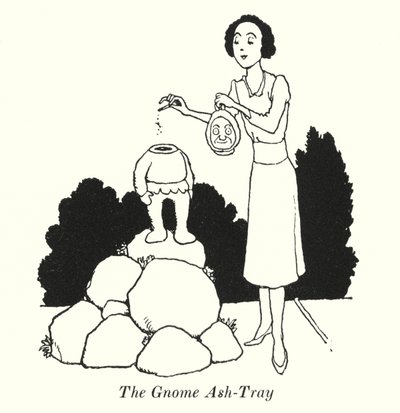 Popielniczka Gnome (lito) autorstwa William Heath Robinson