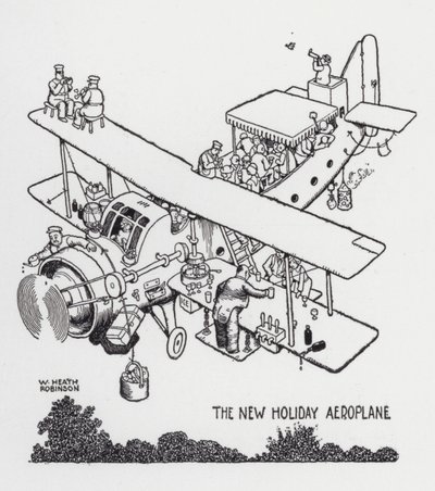 Nowy samolot świąteczny (lito) autorstwa William Heath Robinson