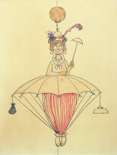 Osobisty system podróżowania napowietrznego dla pań autorstwa William Heath Robinson
