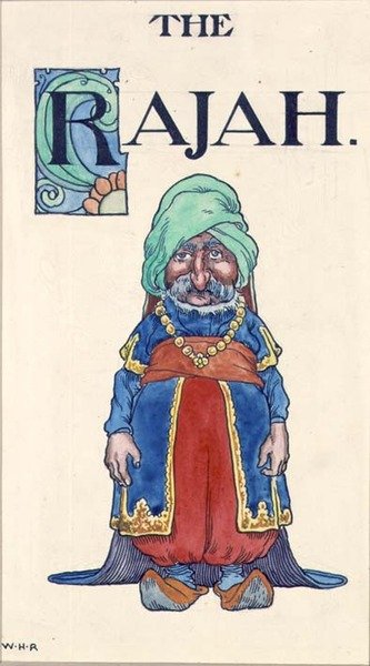 Radża (akwarela na papierze) autorstwa William Heath Robinson