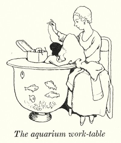 Stół roboczy do akwarium (lito) autorstwa William Heath Robinson