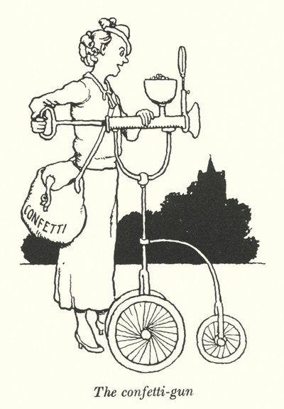 Pistolet do konfetti (lito) autorstwa William Heath Robinson