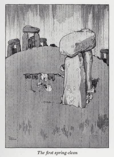 Pierwsze wiosenne porządki (lito) autorstwa William Heath Robinson