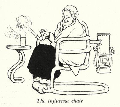Krzesło do grypy (lito) autorstwa William Heath Robinson
