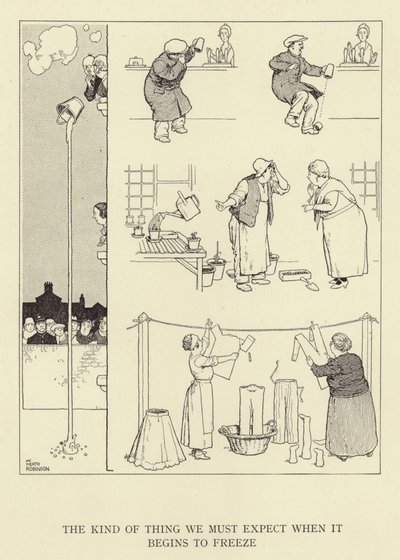 Tego rodzaju rzeczy, których musimy się spodziewać, gdy zaczyna zamarzać autorstwa William Heath Robinson