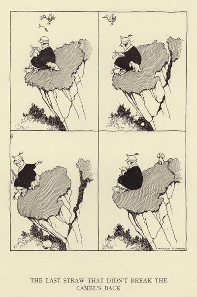 Ostatnia kropla, która nie złamała grzbietu wielbłąda autorstwa William Heath Robinson