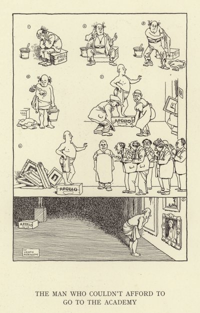 Człowieka, którego nie było stać na pójście do akademii autorstwa William Heath Robinson