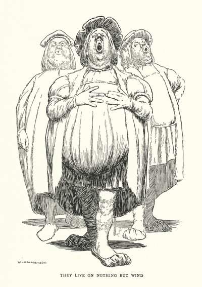 Żyją tylko wiatrem (lito) autorstwa William Heath Robinson