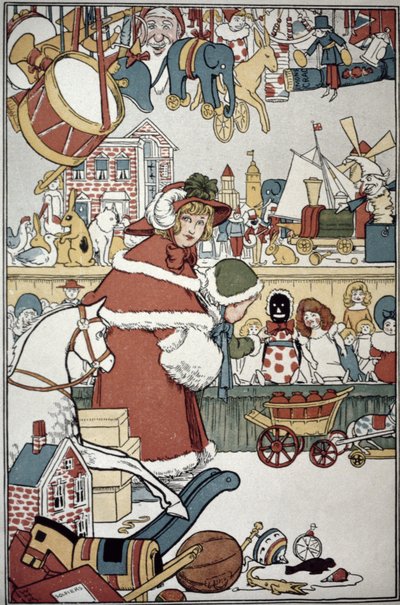 Zabawki na Boże Narodzenie, ok. 1900 autorstwa William Heath Robinson