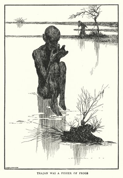 Trajan był rybakiem żab (lito) autorstwa William Heath Robinson