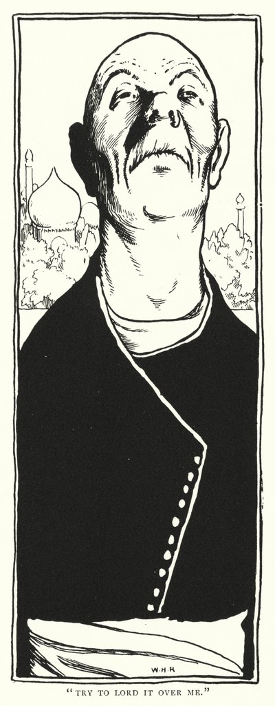 „Spróbuj panować nade mną” (grawerunek) autorstwa William Heath Robinson