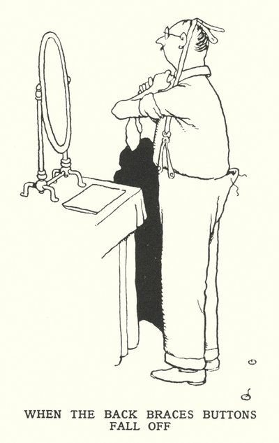 Kiedy odpadają guziki szelek tylnych (lito) autorstwa William Heath Robinson
