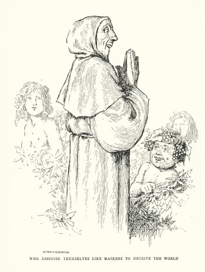Którzy przebierają się jak maskery, aby oszukać świat (litos) autorstwa William Heath Robinson