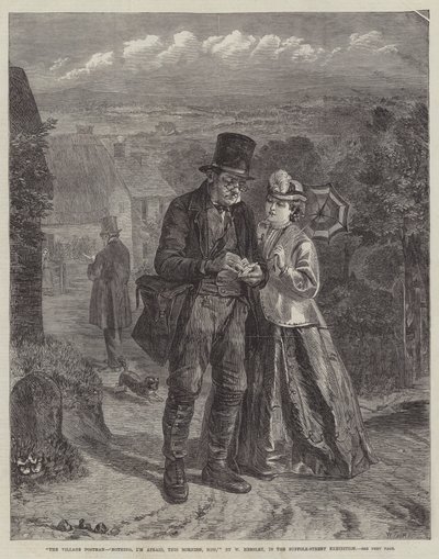 Wiejski listonosz, „Obawiam się, że nic, dziś rano, panienko” autorstwa William Hemsley