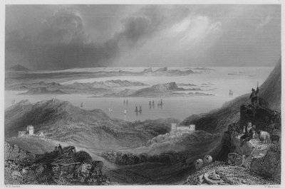 Zamek Clifden, Connemara (grafika) autorstwa William Henry (after) Bartlett