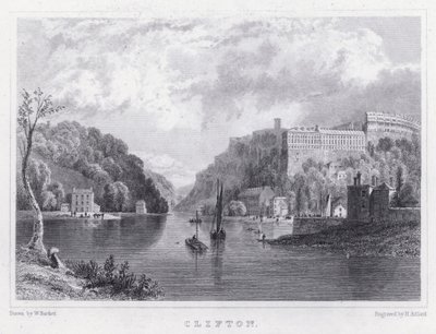 Clifton (grawerowanie) autorstwa William Henry (after) Bartlett