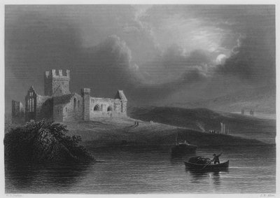Opactwo Dunbrody (grawerowanie) autorstwa William Henry (after) Bartlett