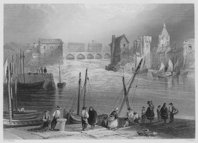 Galway, z Gladdagh (grawerowanie) autorstwa William Henry (after) Bartlett