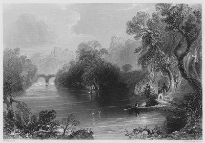 Old Weir Bridge, Killarney (grawerowanie) autorstwa William Henry (after) Bartlett