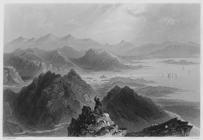 Scena z Sugar Loaf Mountain, Bantry Bay (rycina) autorstwa William Henry (after) Bartlett