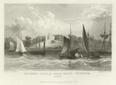 Zamek Belmont, niedaleko Grays Thurrock, Essex autorstwa William Henry Bartlett