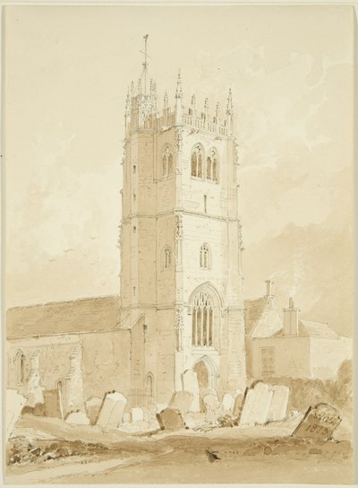 Kościół Bitton, Gloucestershire autorstwa William Henry Bartlett