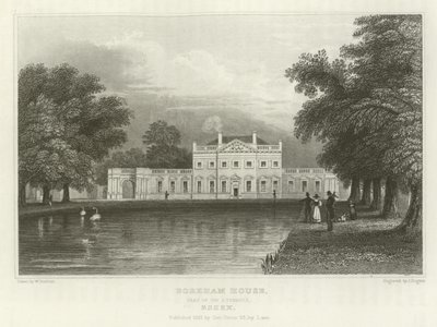 Boreham House, siedziba Sir J Tyrrella, Essex autorstwa William Henry Bartlett