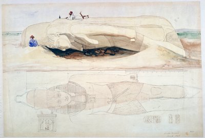 Kolos Ramzesa II, Memfis, 1845 autorstwa William Henry Bartlett