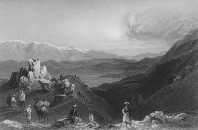 Djebel Sheich i góra Hermon, z góry Liban autorstwa William Henry Bartlett