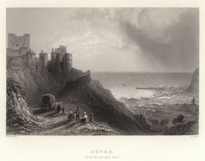 Dover, (z drogi Ramsgate) autorstwa William Henry Bartlett
