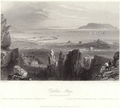 Zatoka Dublińska z Kingstown Quarries autorstwa William Henry Bartlett
