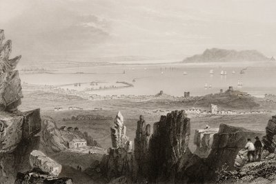 Dublin Bay z Kingstown Quarries, z „Scenery and Antiquities of Ireland” George