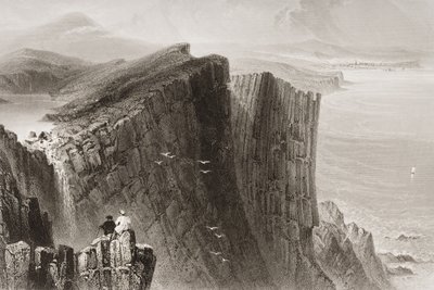 Fairhead, hrabstwo Antrim, Irlandia Północna, z „Scenery and Antiquities of Ireland” George
