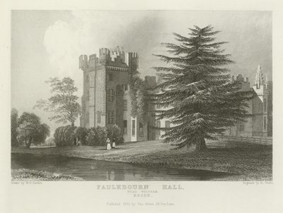 Faulkbourne Hall, niedaleko Witham, Essex autorstwa William Henry Bartlett