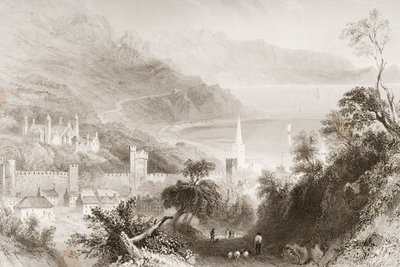 Glenarm, hrabstwo Antrim, Irlandia Północna, z „Scenery and Antiquities of Ireland” George