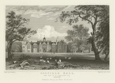 Gosfield Hall, siedziba EG Barnarda, Esquire, Essex autorstwa William Henry Bartlett