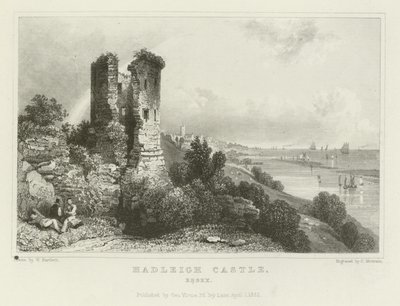 Zamek Hadleigh, Essex autorstwa William Henry Bartlett