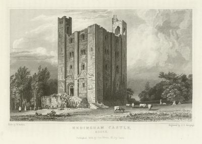 Zamek Hedingham, Essex autorstwa William Henry Bartlett